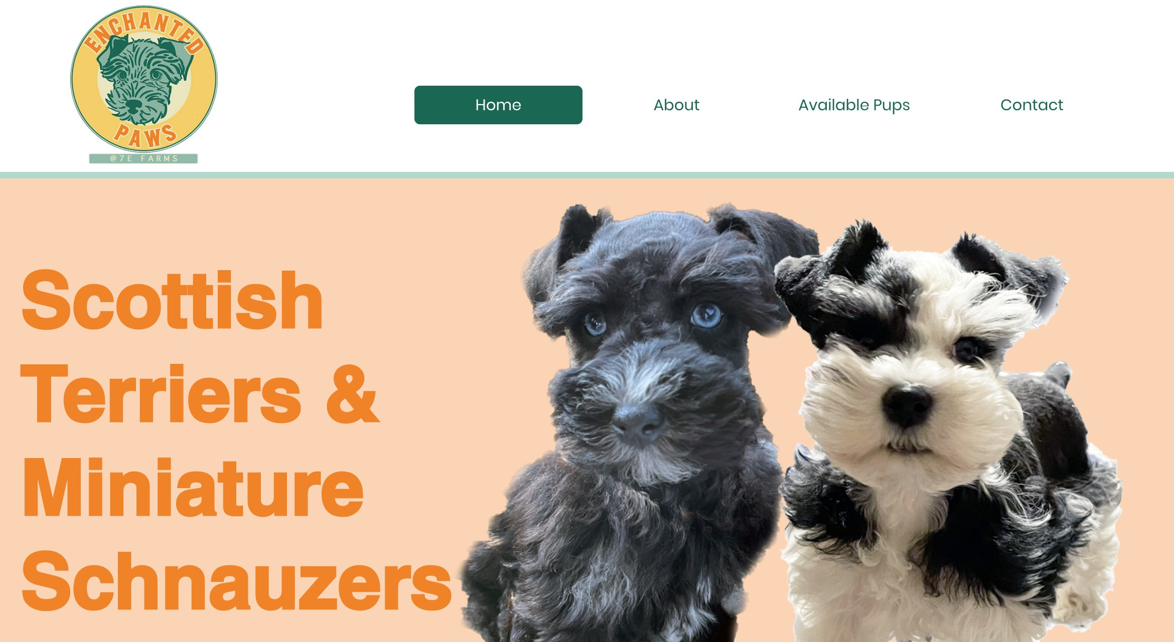 Enchanted Paws @ 7e Farms logo